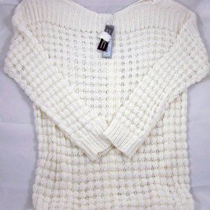 Apt. 9 Ivory Open-Stitch Sweater